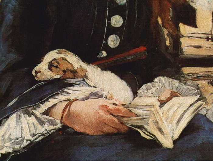 Detail from 'The Railway' by Edouard Manet. Painting is now in National Gallery of Art in Washington d.c. Image courtesy Wiki Commons
