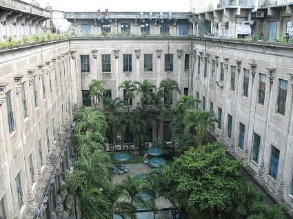 Interior square of one the main buildings of the University of Santo Tomas (UST), the oldest university in Asia, having been founded in April 1611, photographed by anyoflores of webshots.com