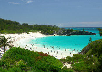Horseshoe Bay Beach, just one of the beautiful beaches in Bermuda, a popular cruise destination for NY cruises