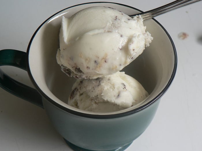 Frozen yogurt was introduced in New England in the 1970s as a soft serve dessert by H. P. Hood under the name Frogurt. source Wikipedia - History of Yogurt, Yoghurt, Yogourt or Yoghourt