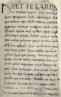 The only extant copy of Beowulf appears to be a less expensive commission, containing mostly plain text.