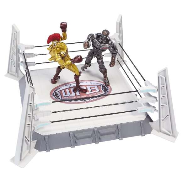 Are you ready for Roooooboooooooooot Boxinnnnnnnnnng? And in this corner is Midas, ...fighting against Atom - the new robot in the boxing league. (Robot figures sold separately)