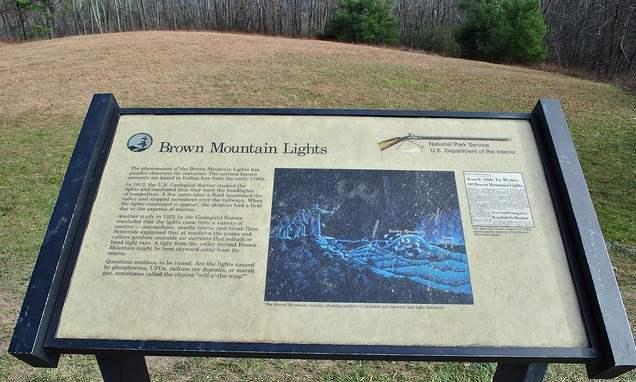 There are several places along the Blueridge Parkway where you can pull off and possibly get a look at the Brown Mountain Lights.
