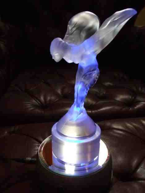 Lalique Car Mascot The faster the speed of the car, the more the light inside would glow to make different colors.