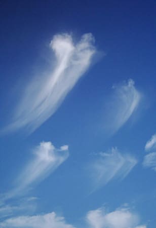 More "Virga" clouds, this picture gave me goosebumps, with my imagination, I thought they look like Angels descending on the earth...
