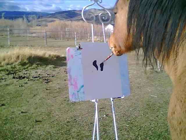 Chola The Painting Horse Free Image If you are interested in obtaining photos or prints please contact mailto:Renee@artistisahorse.com?subject=Cholla's Artwork