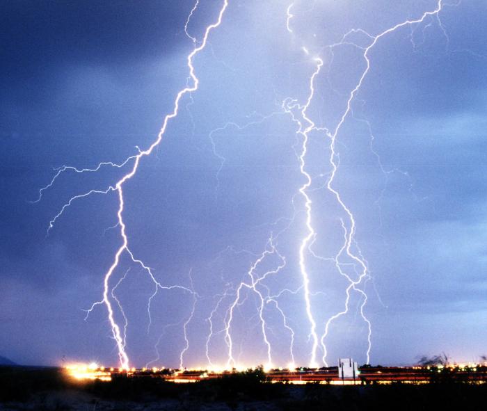 A picture taken by an Air Force employee... lightning striking is so powerful and often so dangerous.