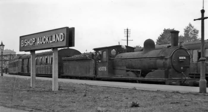 In early British Railways days 65078 simmers at Bishop Auckland with a Weardale bound local. These locos saw extensive service on local County Durham passenger duties - preserved loco 65033 awaits overhaul at the NRM's 'Locomotion' workshop, Shildon