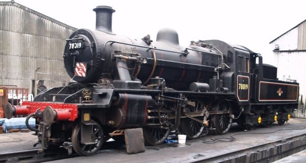 From the smallest... Class 2 2-6-0 78019, like their Ivatt forebears, affectionately nicknamed 'Mickey Mouse' - there was also a tank loco version