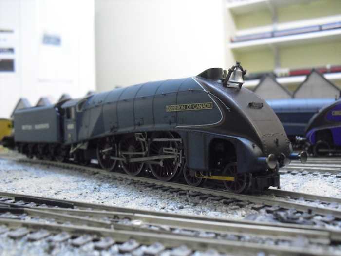 A4 'Dominion of Canada' with bell in BR livery as 60010,numbering, lettering and lining in place, varnished to spec