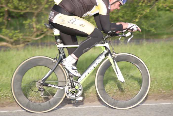 Ensure you shoot from a riders right to showcase the cranks and drivechain on the bicycle