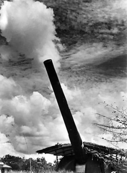 The 15 inch coastal defence guns designed to protect Singapore from attack via the sea.