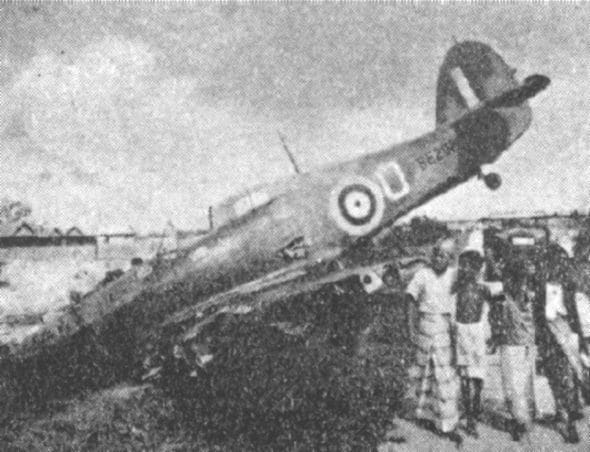 While the British were able to thwart the Germans at the Battle of Britain. The obsolete RAF fighters stationed in Malaya such as the Hurricane (pictured) proved no match for the modern Japanese air force.