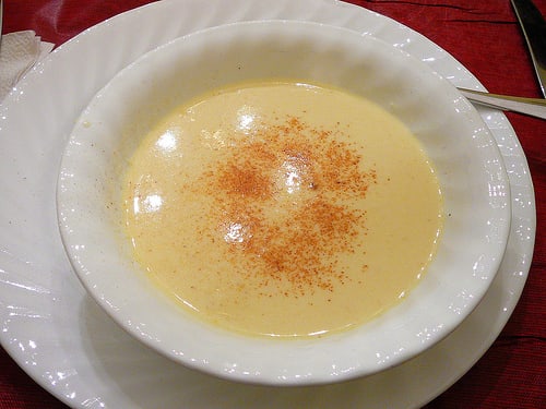 Click on the source link for the recipe for this White Christmas Soup. The instructions suggest using a food processor, but it will be so much easier to use an immersion blender.