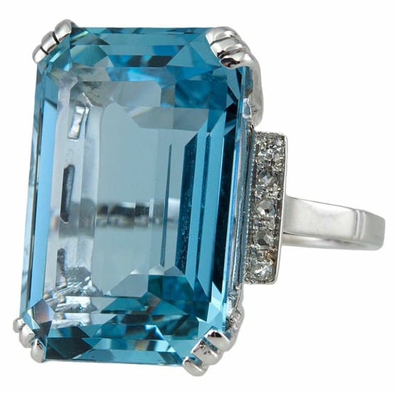 Art Deco ring and of the colors that match the colors in the stained glass will be perfect for the rings