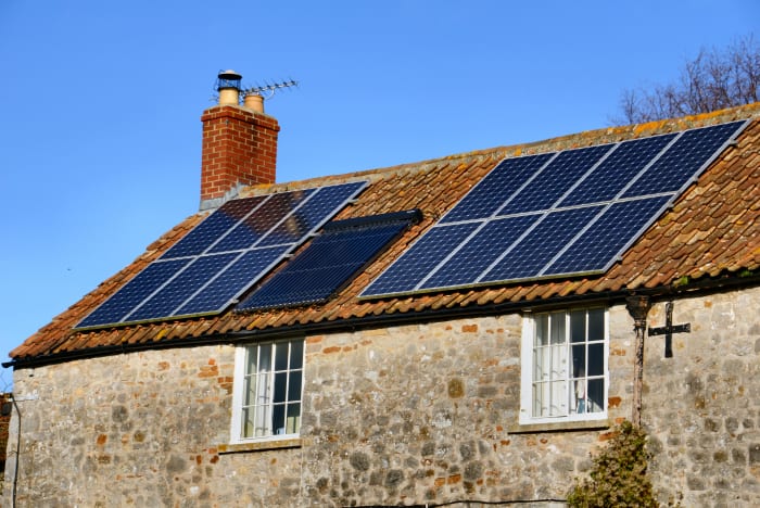 The roof is a common place to install solar panels; plenty of surface and easy access to the dwelling or building.