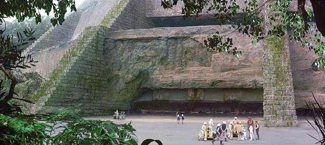 The ancient Jedi Temple was virtually destroyed by Imperial forces. Its also the place where Padme was killed by Palpatine.