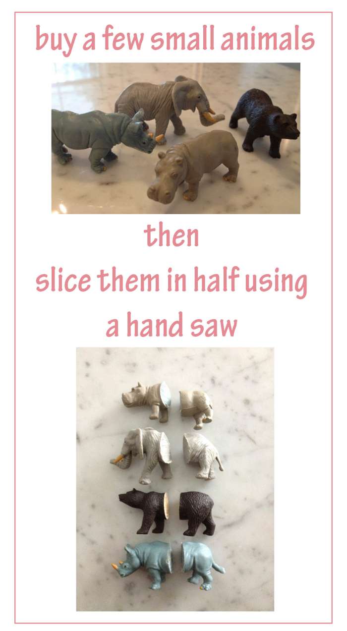 Paint them and glue a magnet to the cut side of each piece (the stronger the magnet, the more useful these will be to you).