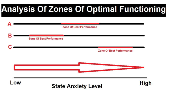 Yuri Hanin's Zones Of Optimum Functioning in action for 3 distinctly different athletes- Can you name a sport where each level might be best suited?