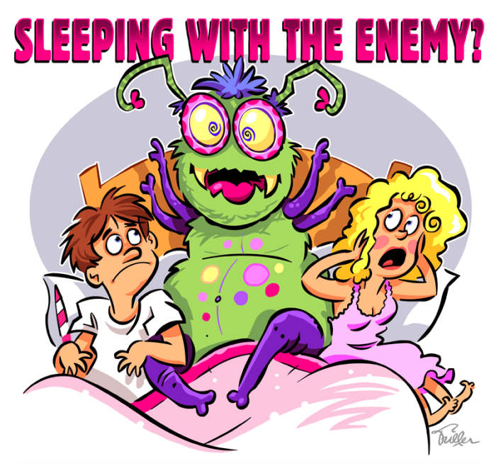 The bed you are sleeping on is most likely filled with dust mites. You need to do everything you can to get rid of them. Your health and well being depends on it.