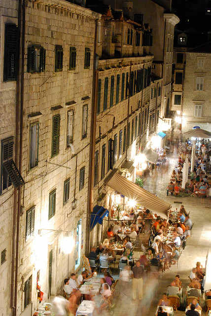 Night-time in the Old Town of Dubrovnik
