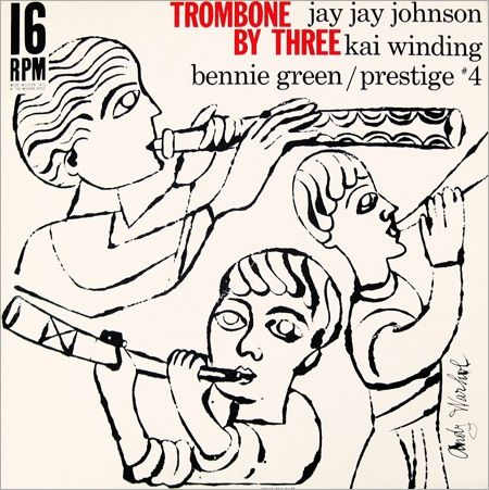 Jay Jay Johnson, Kai Winding, Bennie Green "Trombone by Three" Prestige Records 4 with Album Cover Art by Andy Warhol