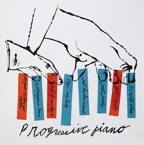 Various Artist "Progressive Piano" RCA Victor 12" LP Vinyl Record, Album Cover Art and Design by Andy Warhol