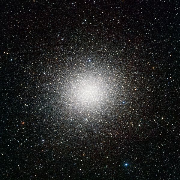 The second released VST image may be the best portrait of the globular star cluster Omega Centauri ever made. Omega Centauri, in the constellation of Centaurus (The Centaur), is the largest globular cluster in the sky, but the very wide field of view