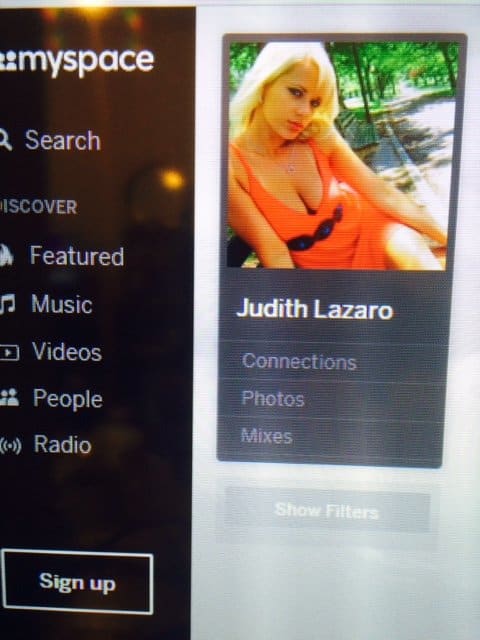 Here is the same photo on MySpace- now her name is Judith. Once you click on this, the REAL Judith is revealed, sadly.