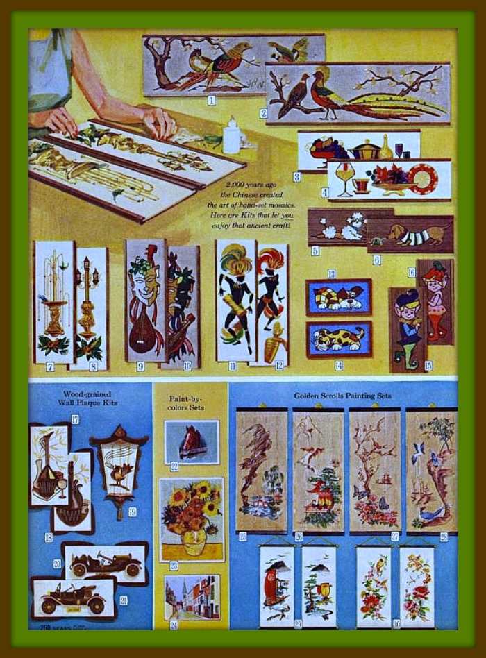 It was 2,000 years ago that the Chinese created the art of hand set mosaics. Here are kits that let you enjoy that ancient craft.