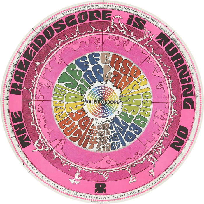 Grateful Dead, Jefferson Airplane, Canned Heat, Kaleidoscope Concert Poster April 14-16 1228 Vine Street (1967) Poster #1 In Series