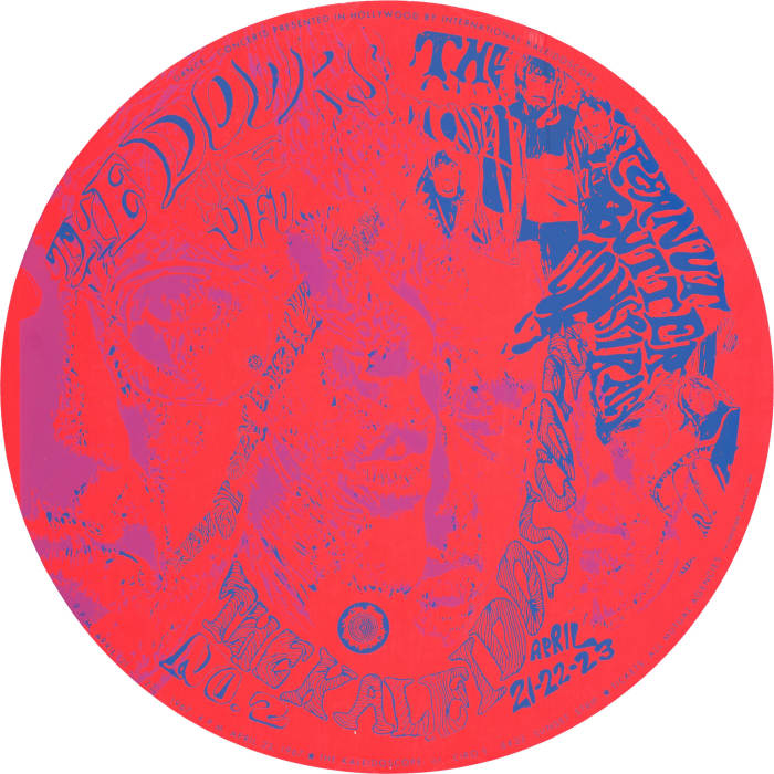 The Doors, Peanut Butter Conspiracy, UFO, Kaleidoscope Concert Poster April 21-23, Ciro's 8443 Sunset Strip (1967) Poster #2 In Series Artist John Douglas Cline