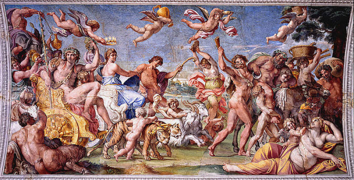 Annibale Carracci, Triumph of Bacchus and Ariadne (1597), Rome Celing of thePalazzo Farnese Gallery