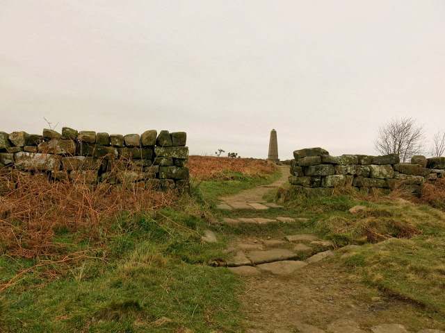 The approach to Captain Cook's monument on Easby Moor - overlooking Great Ayton and Aireyholme Farm