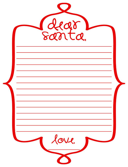 I Found This Red And White Santa Letter at Mommy By Day Crafter At Night.com. I love this look for the holidays!