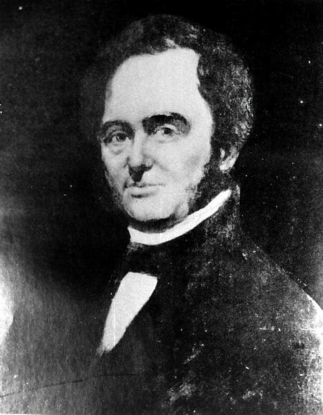 Portrait of Moses Austin made before his death in 1821. Image courtesy the Brazoria County Historical Museum.