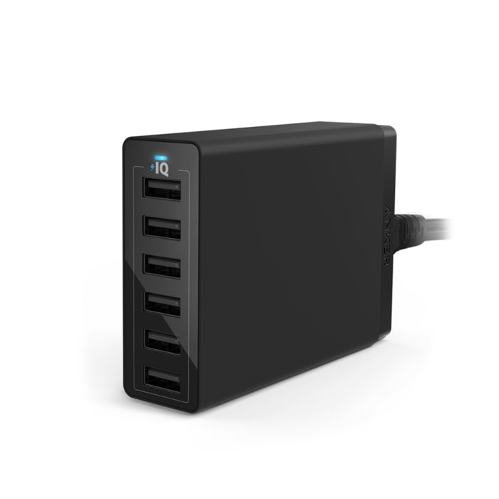 The Anker PowerPort 6 lets you charge up to five devices, and is highly portable, checking in at just over 8 oz.