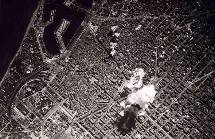 The bombardment of Barcelona: Although the Spanish Civil War was a victory for the Nationalists against the Republicans, it also shattered the country's economy and society and left it unable to much influence the Second World War.