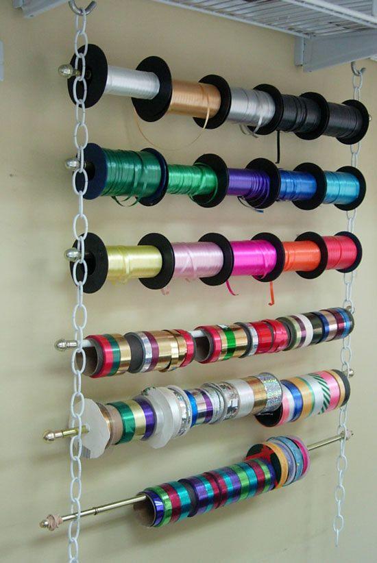 No drilling, sawing or painting required. All you need is 2 equal lengths of chain, Cafe style curtain rods and 2- S Hooks (2 eye hooks to screw into a ceiling or wood