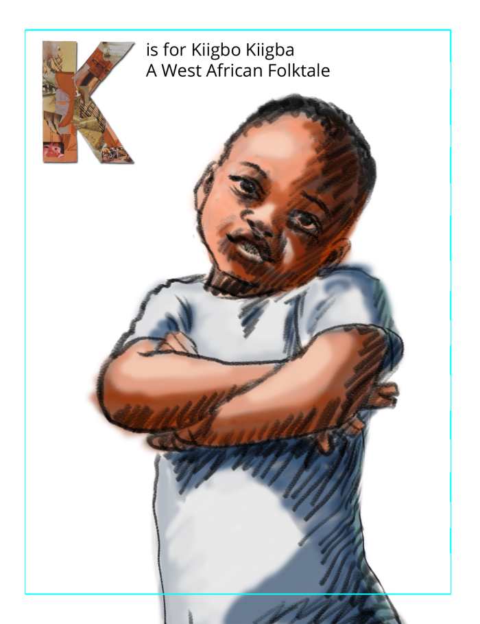 Color Composition for Kiigbo Kiigba. This where I need to be sure the lighting works before beginning my collage.