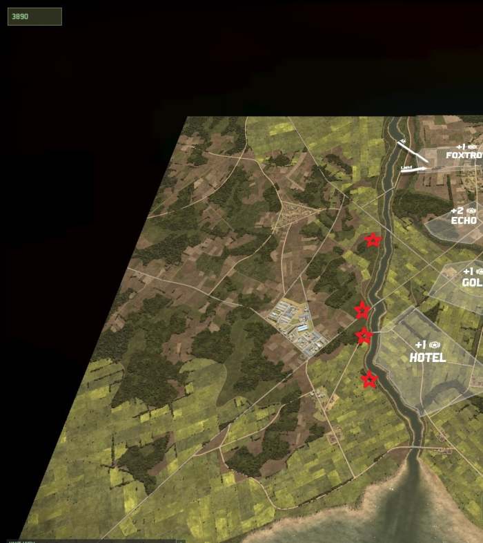 Key recon positions to take: generally the two in the middle are the most normal ones, with North best off taking the South one and the South best off taking the North.