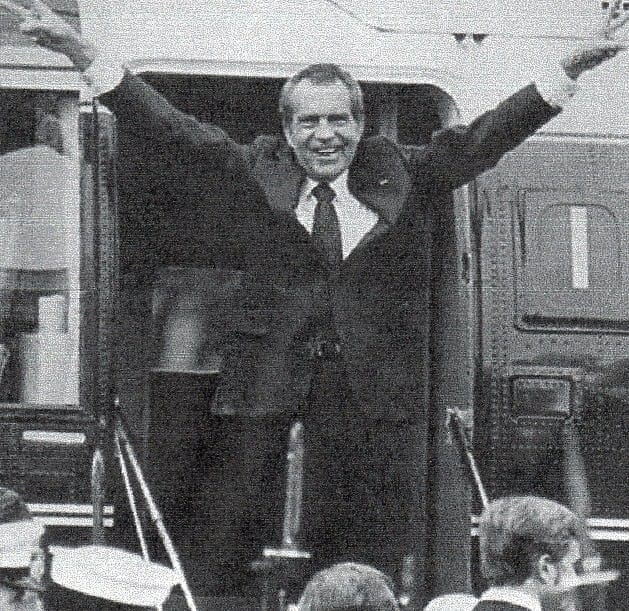 Richard M. Nixon, the thirty-seventh president,1969-1974 arrived in office in controversy and left in more. He also added 200 billion to the debt.