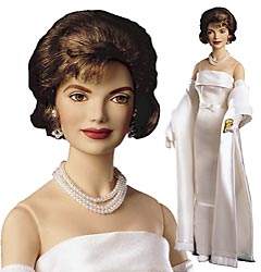 Faux 3-strand pearl necklace on Franklin Mint porcelain doll - photo courtesy of cellinifinegifts.com