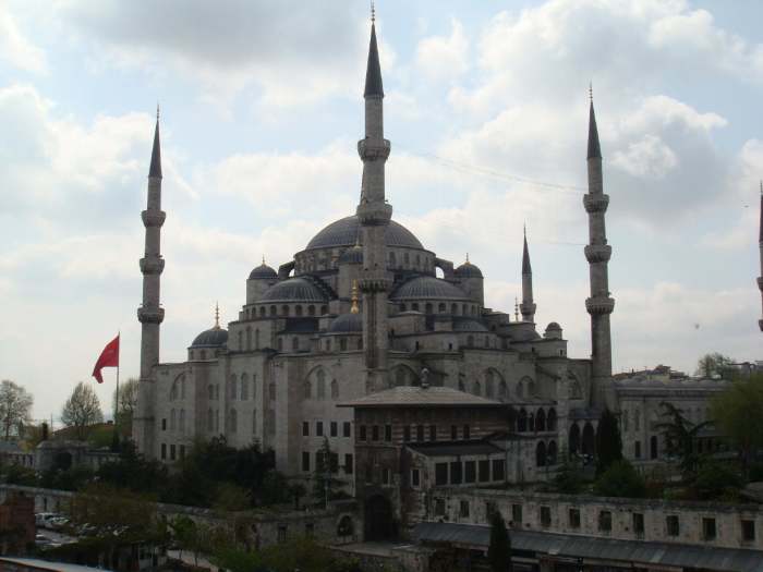 Sultan Ahmed Mosque, better known as The Blue Mosque. One of the breathtaking sights in the city. Photo taken from a rooftop, see more on that below.