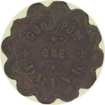 This token is also from a saloon in Congress, Arizona. Image copyright Holabird-Kagin Americana, used with permission.