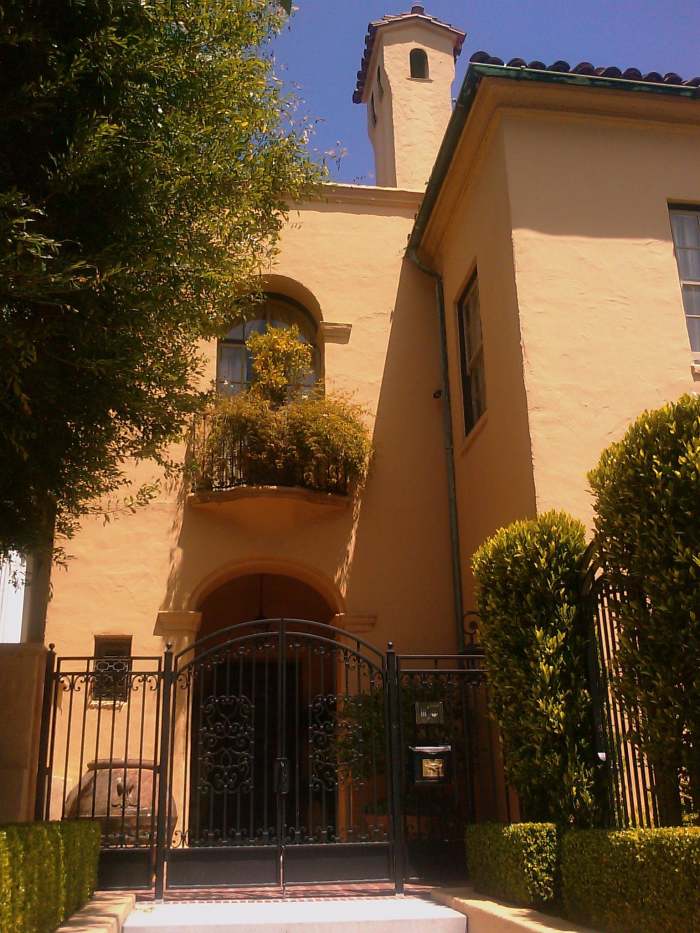A residential home built from Spanish Colonial design and influence, in a San Francisco neighborhood .