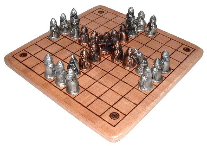 'Nine Men's Morris', a game similar to Hnefatafl below, and to the much later solitaire