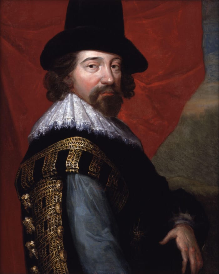 Portrait of Francis Bacon, Viscount St Alban, by John Vanderbank, 1731?, after a portrait by an unknown artist (circa 1618)