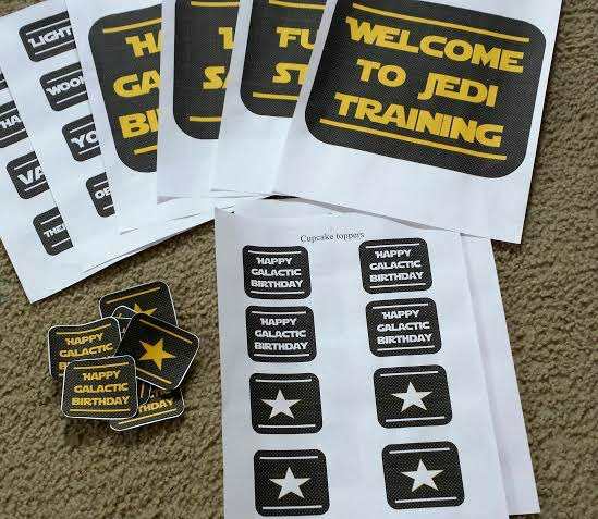 Free printables for these are online at allthingswithpurpose.com to make Star Wars Day or birthday party more fun.