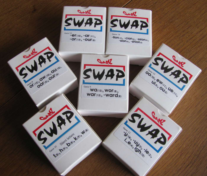 More of the 'SWAP' games; there are many sets on offer, to suit progressive abilities